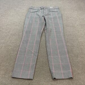Gap Pants Womens 6 Gray Plaid Signature Skinny Ankle Stretch Twill Work Office